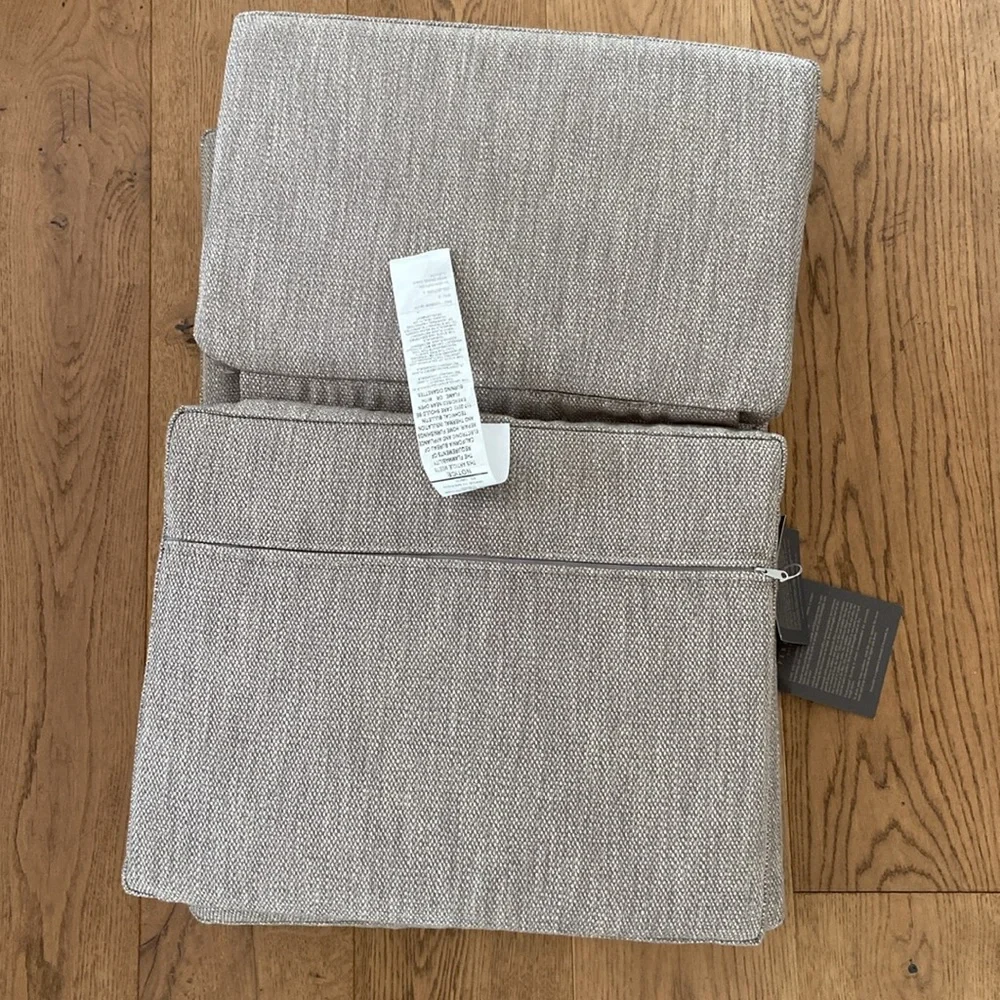 Restoration Hardware Mesa Dining Arm Chair Cushions in Mink - Set of 2
